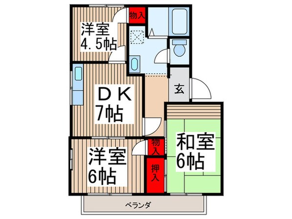 フレグランス978Ｂの物件間取画像